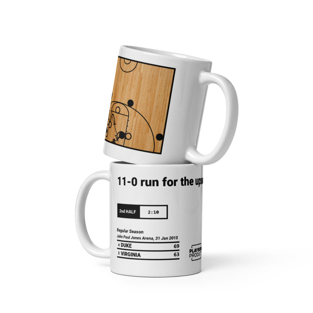 Greatest Duke Basketball Plays Mug: 11-0 run for the upset (2015)