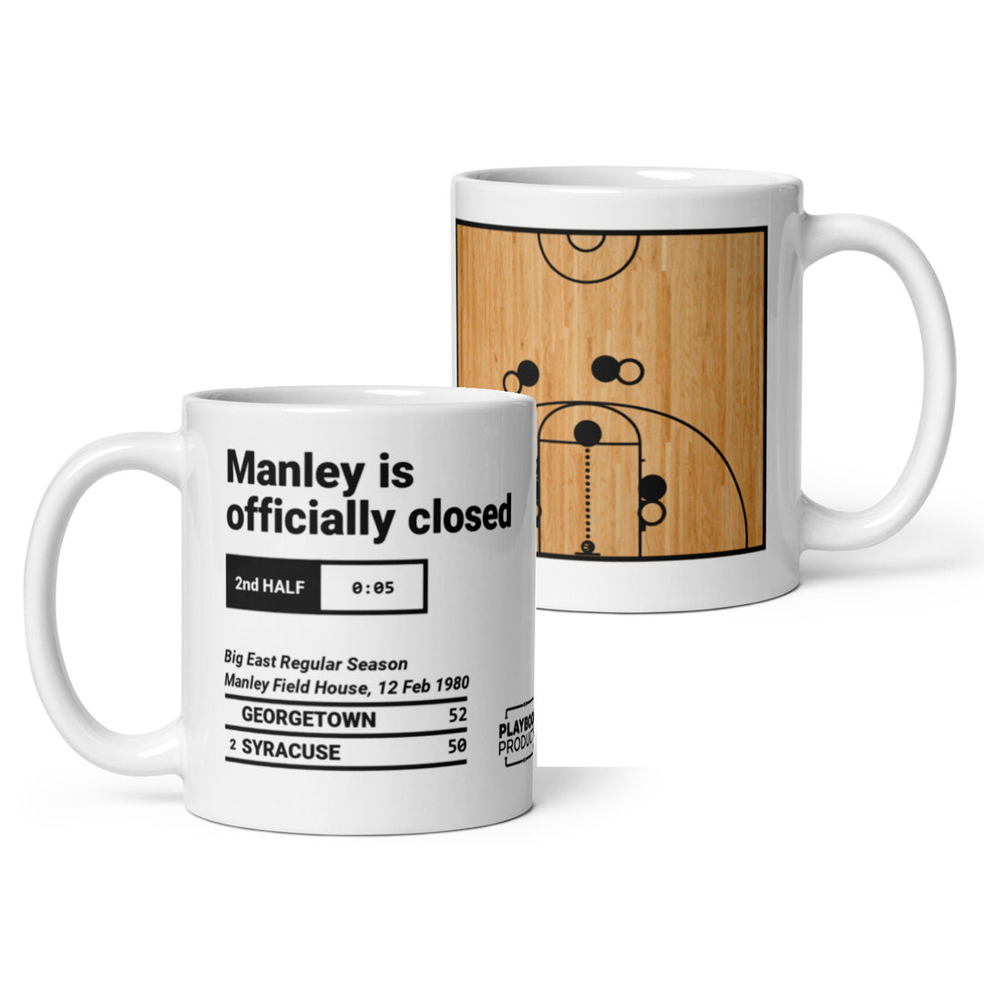 Greatest Georgetown Basketball Plays Mug: Manley is officially closed (1980)