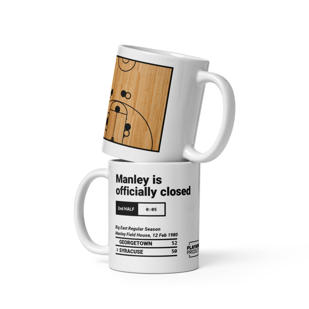 Greatest Georgetown Basketball Plays Mug: Manley is officially closed (1980)