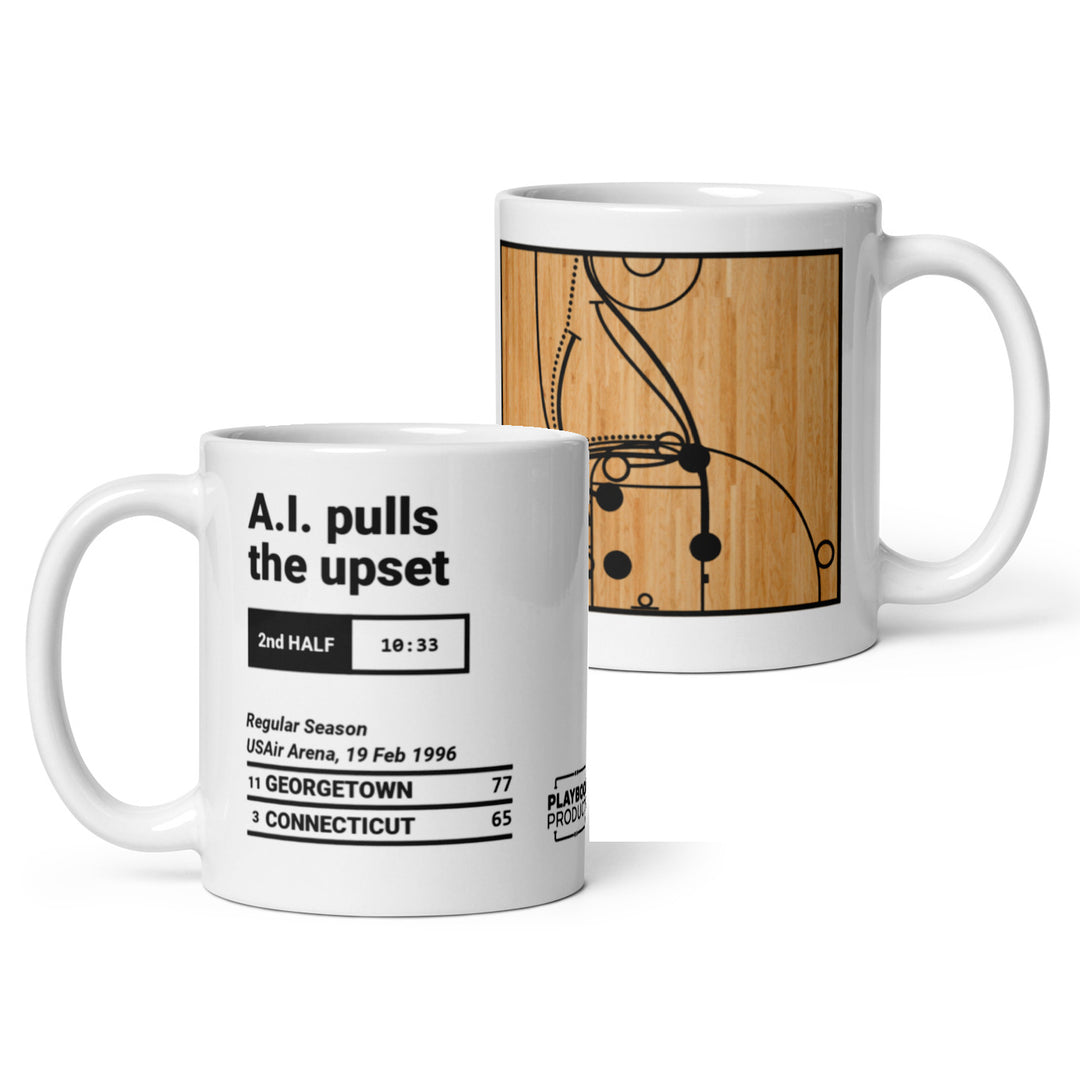 Greatest Georgetown Basketball Plays Mug: A.I. pulls the upset (1996)