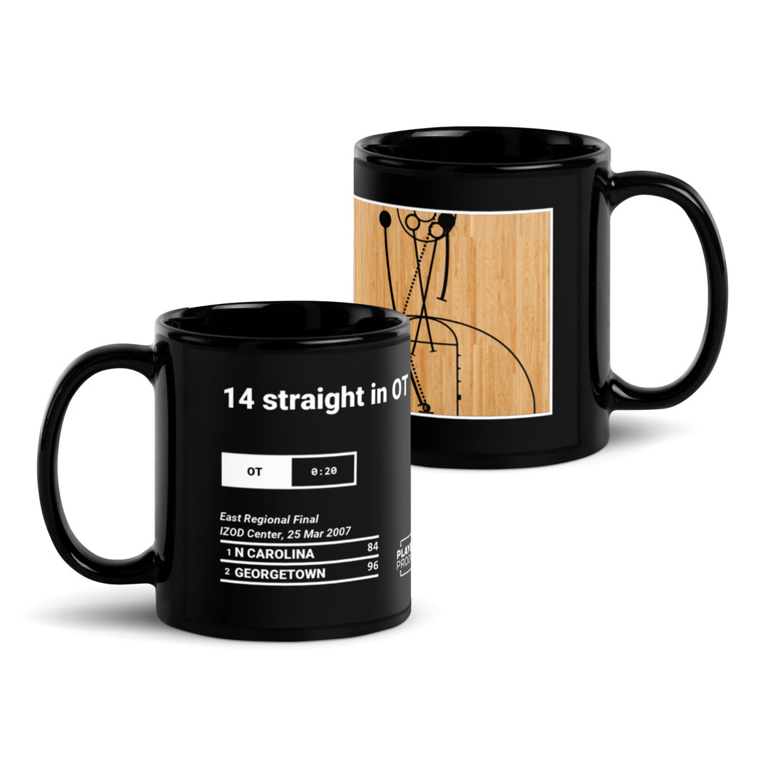 Greatest Georgetown Basketball Plays Mug: 14 straight in OT (2007)