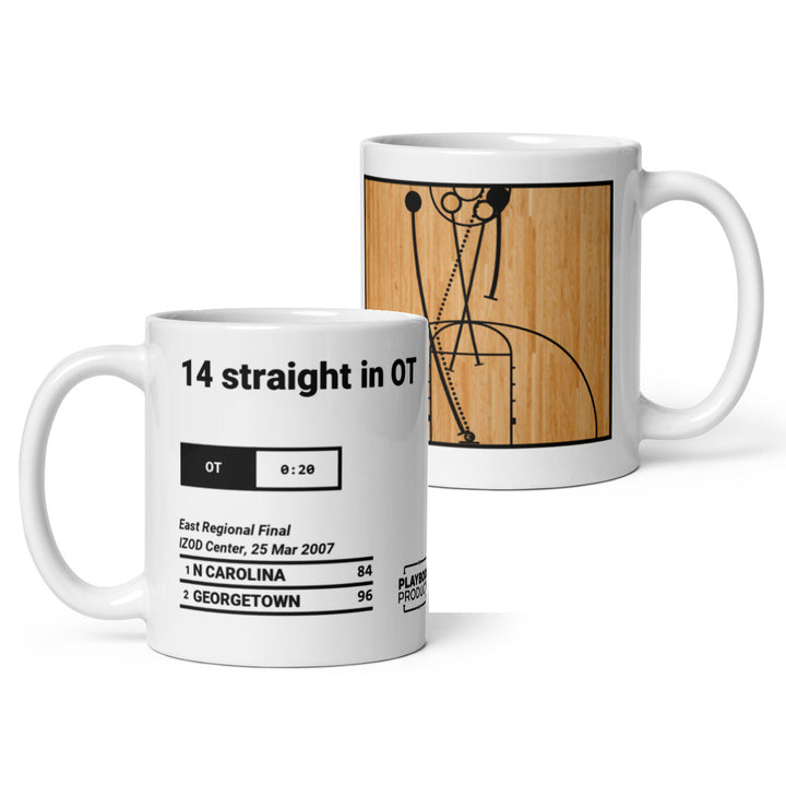 Greatest Georgetown Basketball Plays Mug: 14 straight in OT (2007)