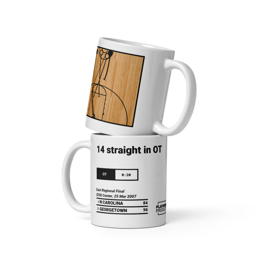 Greatest Georgetown Basketball Plays Mug: 14 straight in OT (2007)