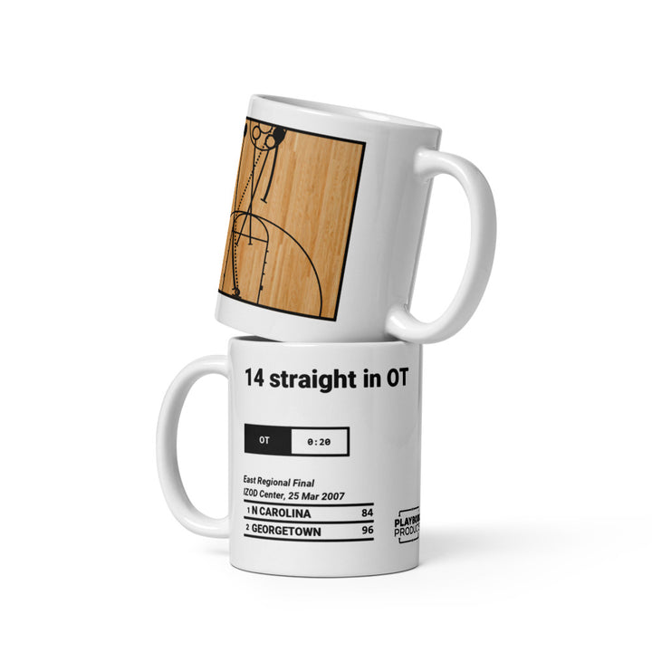 Greatest Georgetown Basketball Plays Mug: 14 straight in OT (2007)