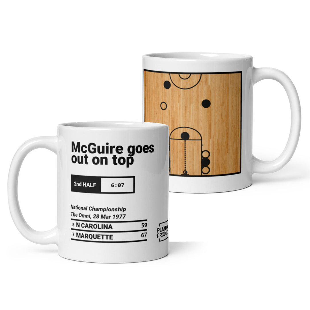 Greatest Marquette Basketball Plays Mug: McGuire goes out on top (1977)