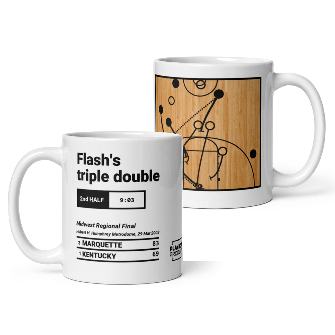 Greatest Marquette Basketball Plays Mug: Flash's triple double (2003)