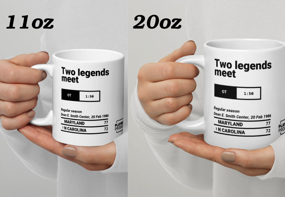 Greatest Maryland Basketball Plays Mug: Two legends meet (1986)