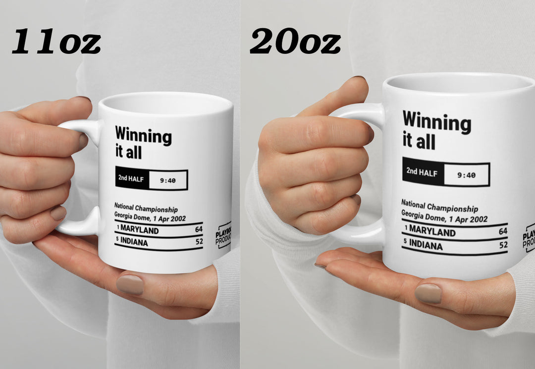 Greatest Maryland Basketball Plays Mug: Winning it all (2002)