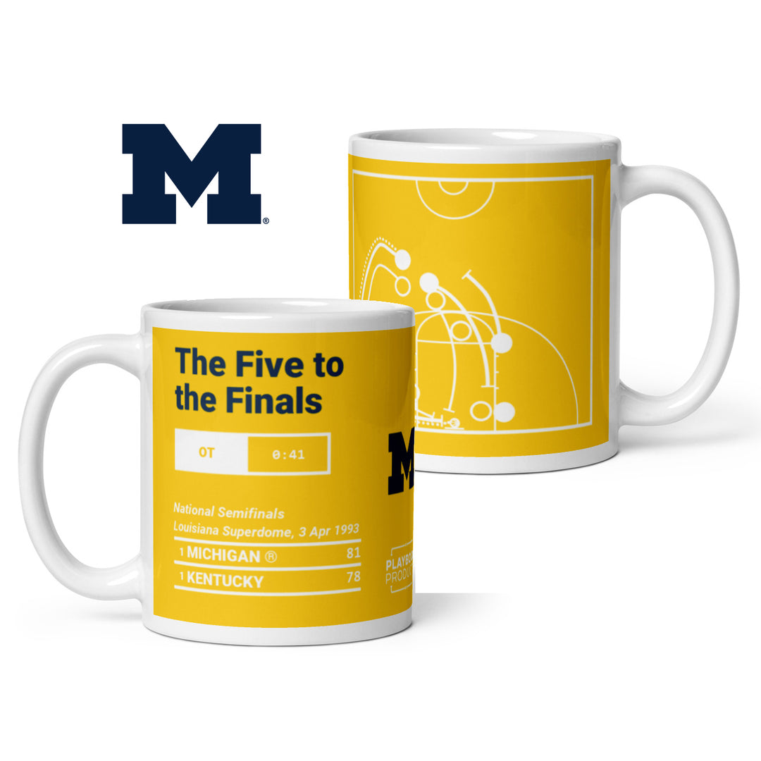 Michigan Basketball Greatest Plays Mug: The Five to the Finals (1993)