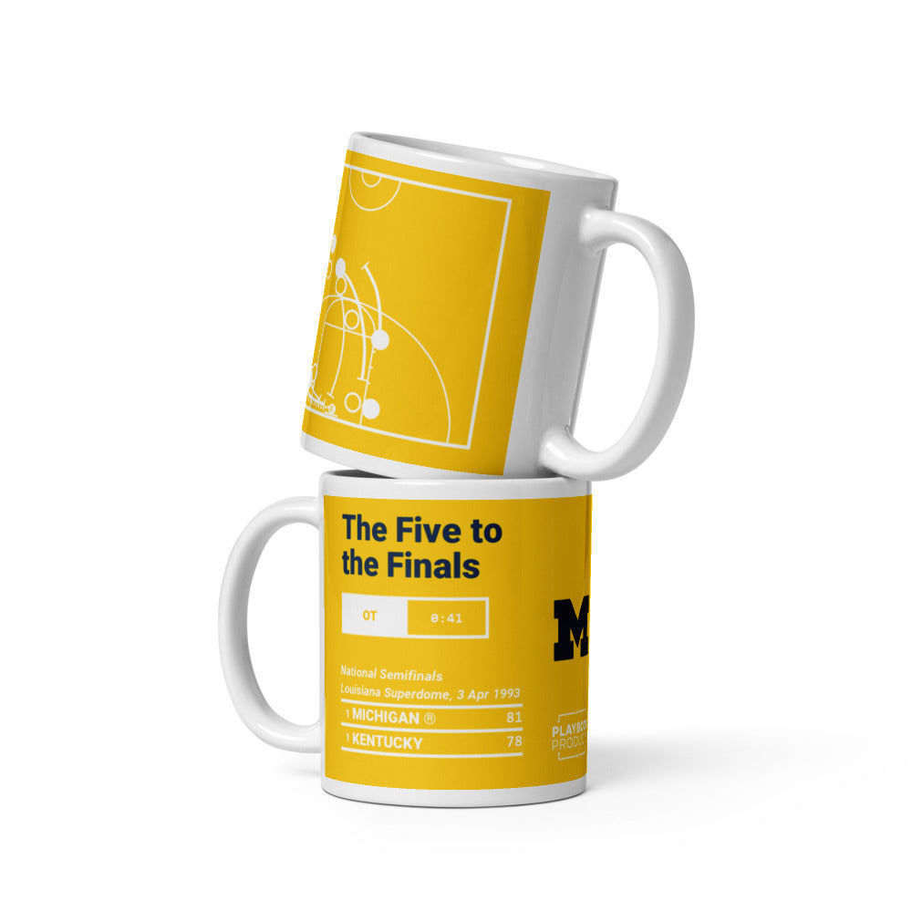 Michigan Basketball Greatest Plays Mug: The Five to the Finals (1993)