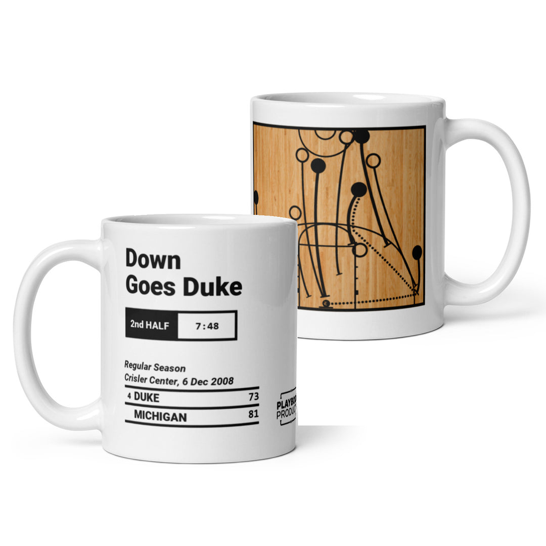 Greatest Michigan Basketball Plays Mug: Down Goes Duke (2008)