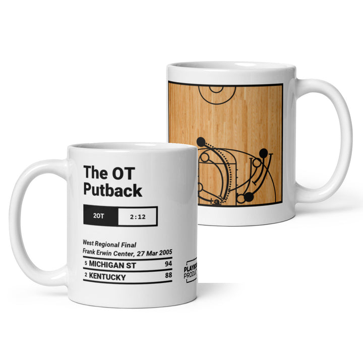 Greatest Michigan State Basketball Plays Mug: The OT Putback (2005)
