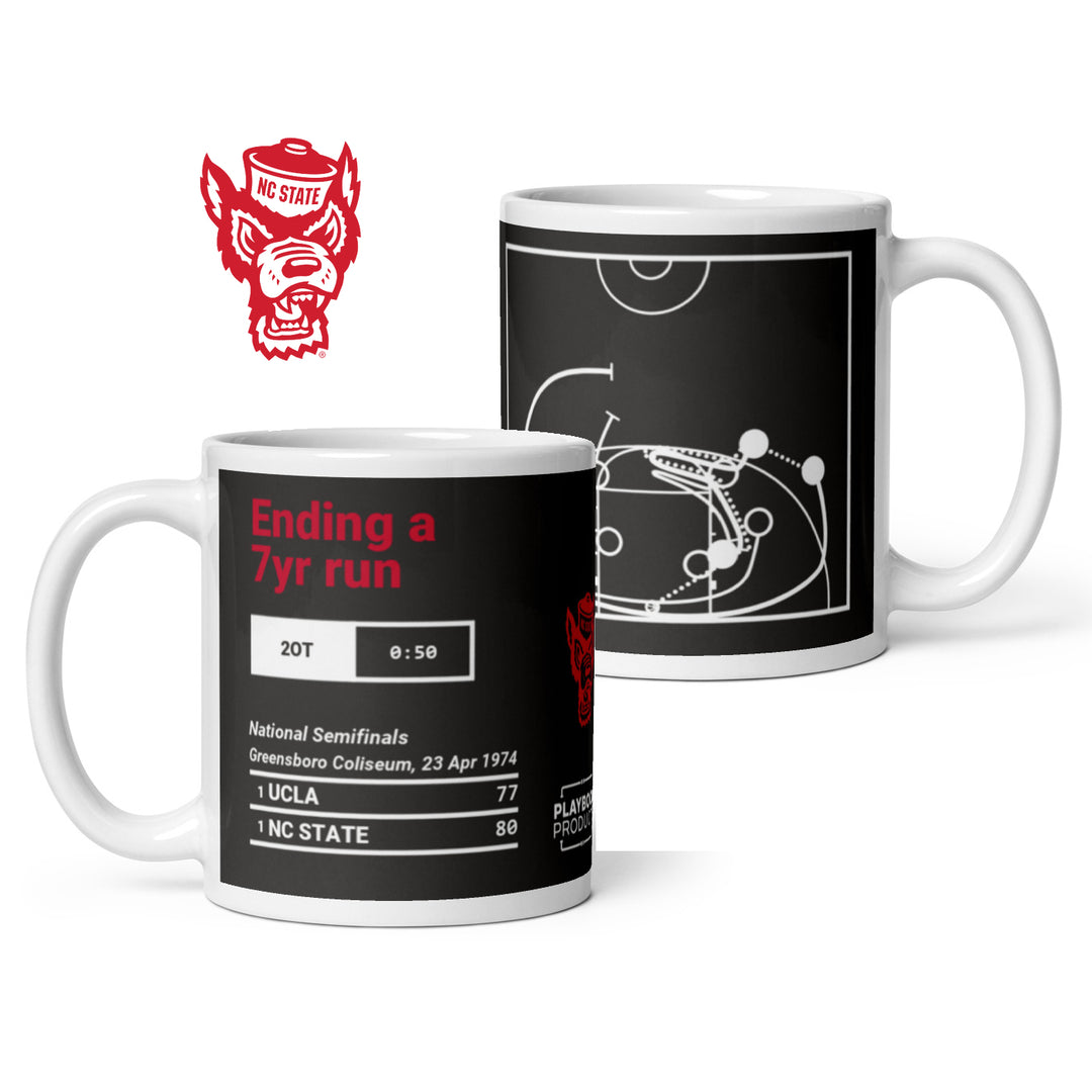 NC State Basketball Greatest Plays Mug: Ending a 7yr run (1974)