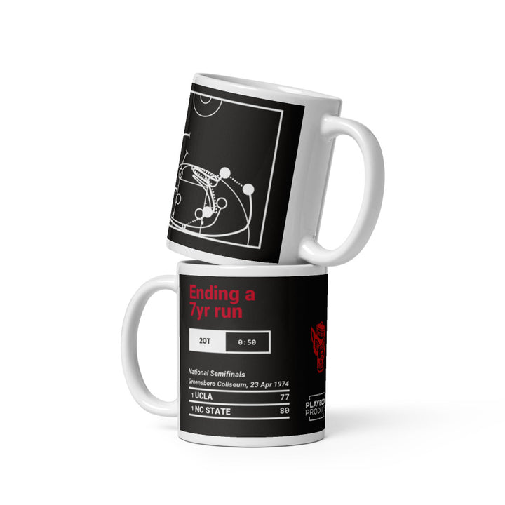 NC State Basketball Greatest Plays Mug: Ending a 7yr run (1974)