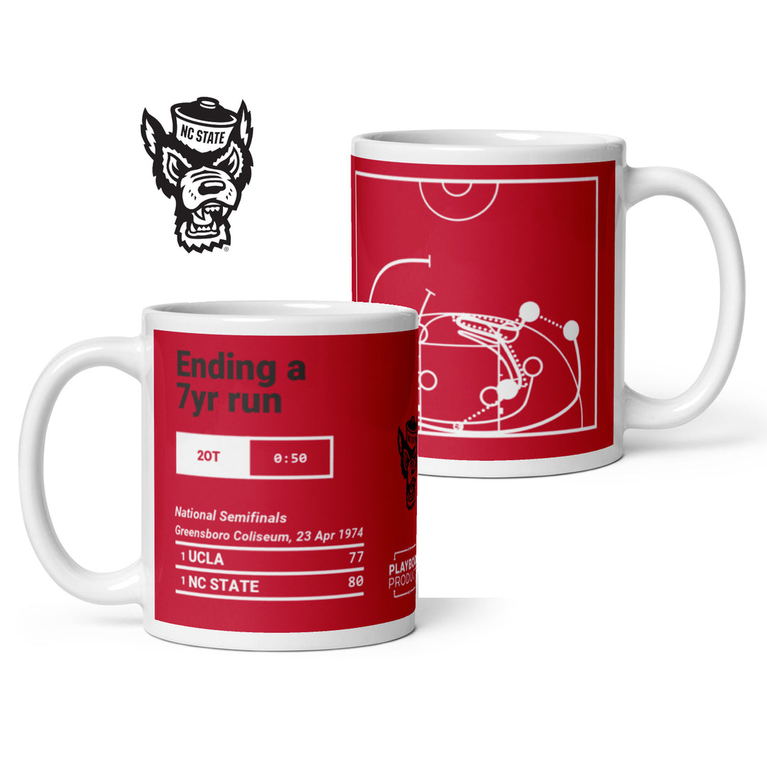 NC State Basketball Greatest Plays Mug: Ending a 7yr run (1974)