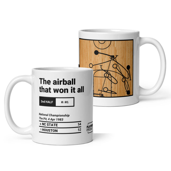 Greatest NC State Basketball Plays Mug: The airball that won it all (1983)