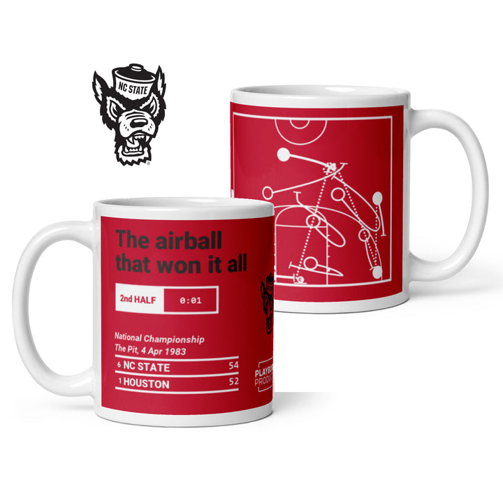 NC State Basketball Greatest Plays Mug: The airball that won it all (1983)