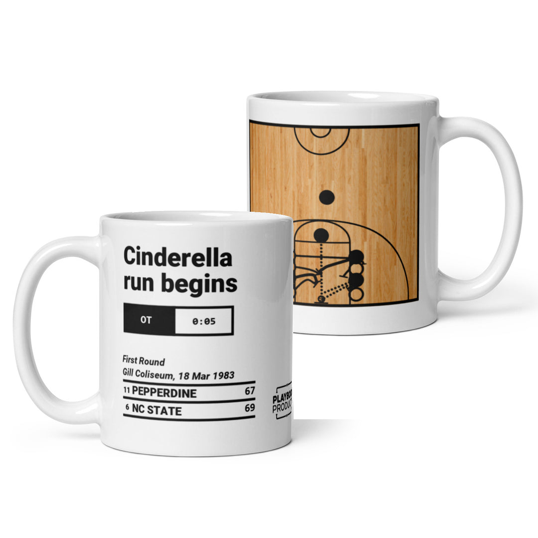 Greatest NC State Basketball Plays Mug: Cinderella run begins (1983)