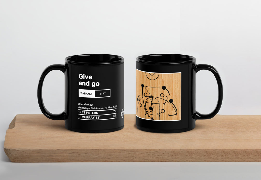 St. Peter's Basketball Greatest Plays Mug: Give and go (2022)