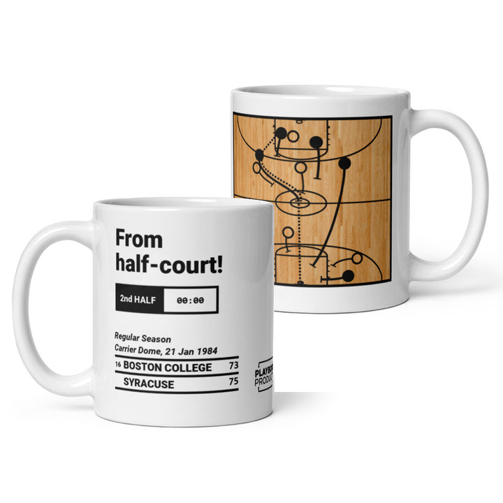 Greatest Syracuse Basketball Plays Mug: From half-court! (1984)