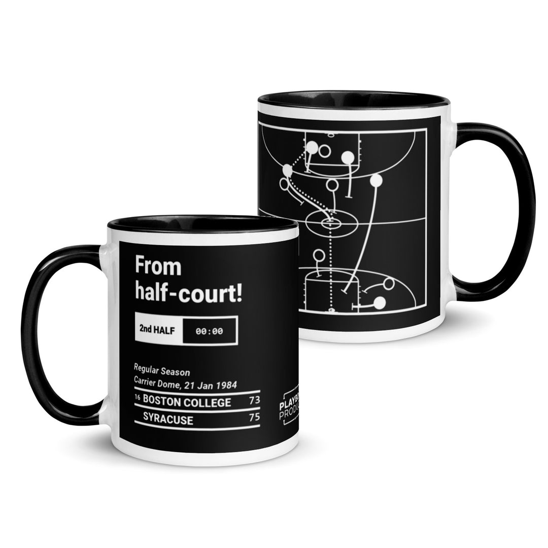 Syracuse Basketball Greatest Plays Mug: From half-court! (1984)