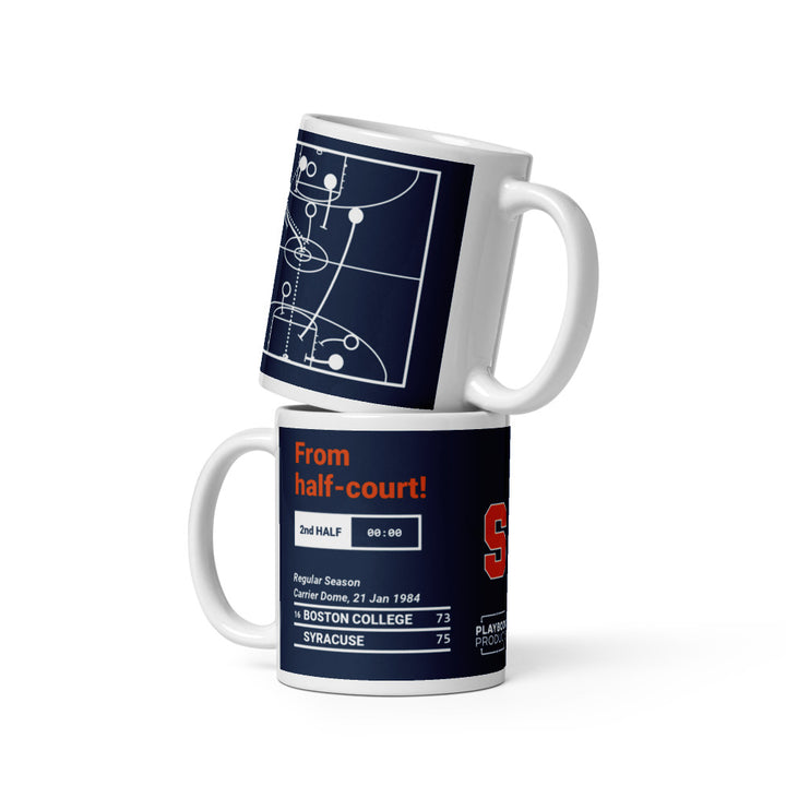 Syracuse Basketball Greatest Plays Mug: From half-court! (1984)