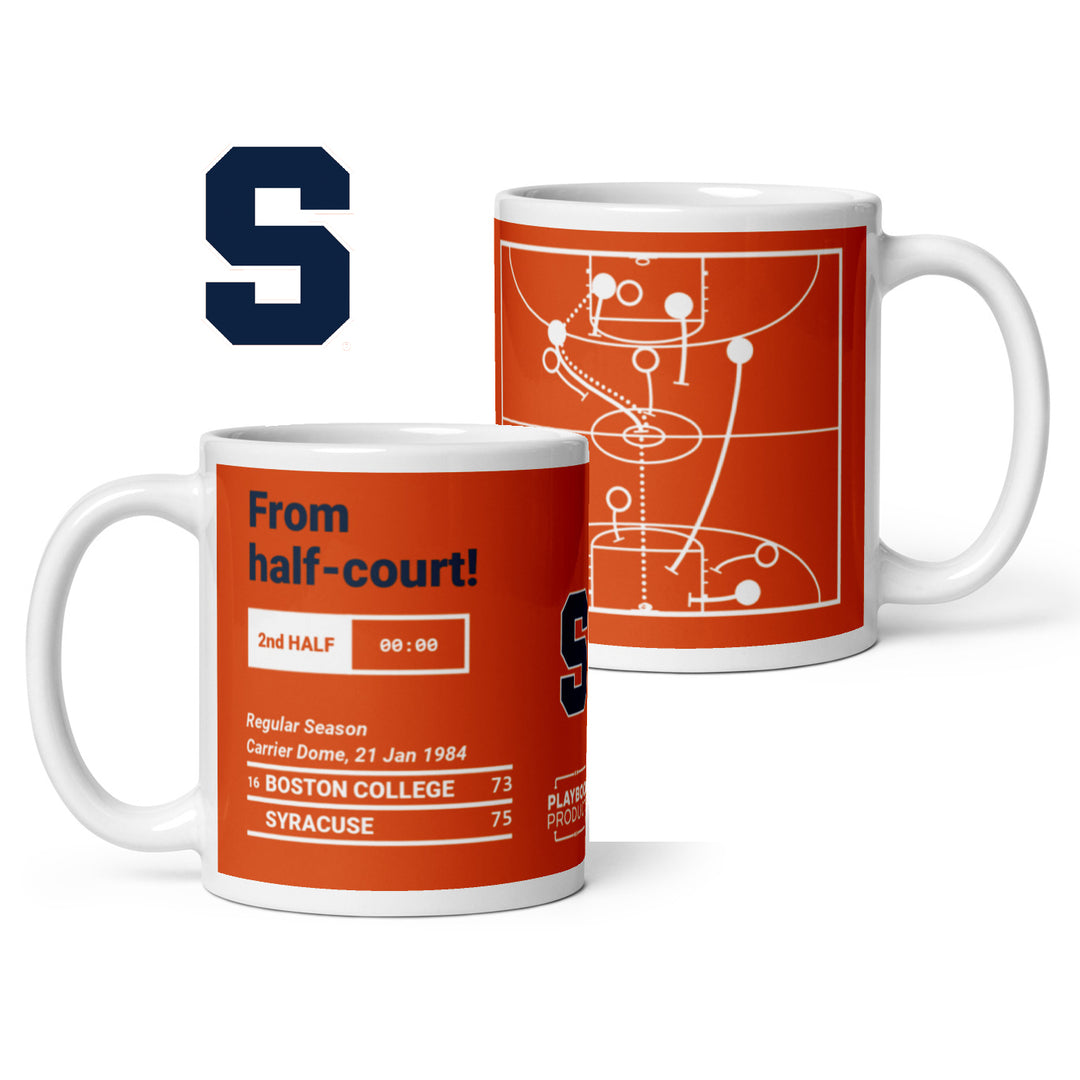 Syracuse Basketball Greatest Plays Mug: From half-court! (1984)