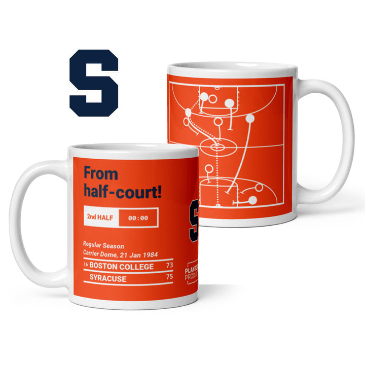 Syracuse Basketball Greatest Plays Mug: From half-court! (1984)