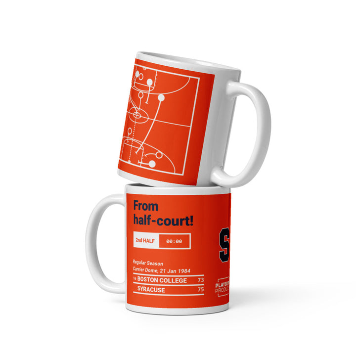 Syracuse Basketball Greatest Plays Mug: From half-court! (1984)