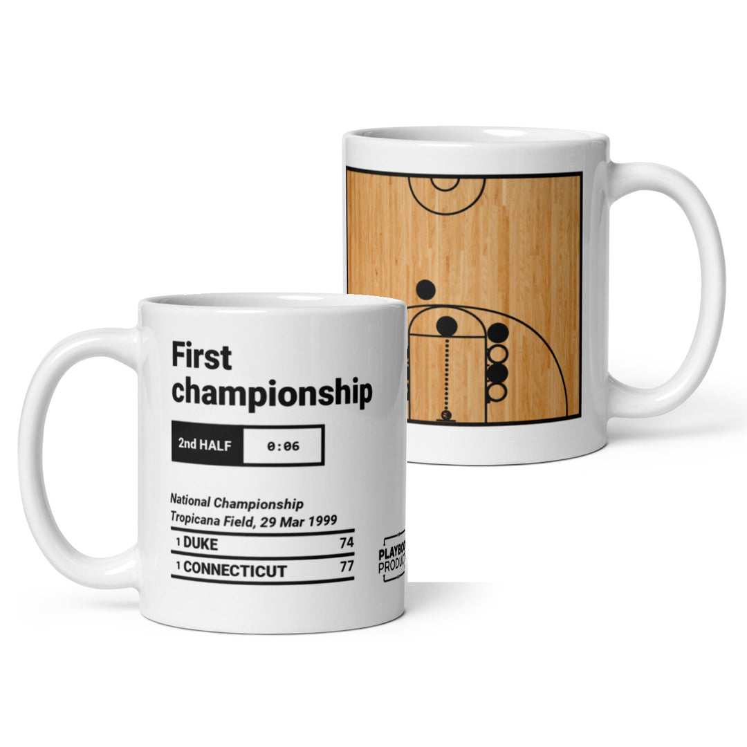 Greatest UCONN Basketball Plays Mug: First championship (1999)