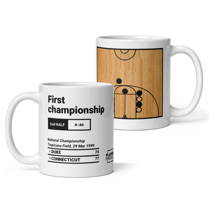 Greatest UCONN Basketball Plays Mug: First championship (1999)
