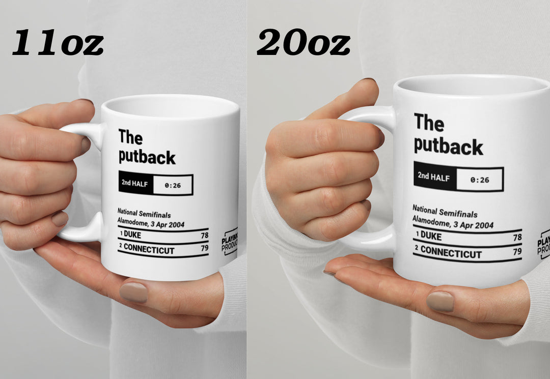 Greatest UCONN Basketball Plays Mug: The putback (2004)