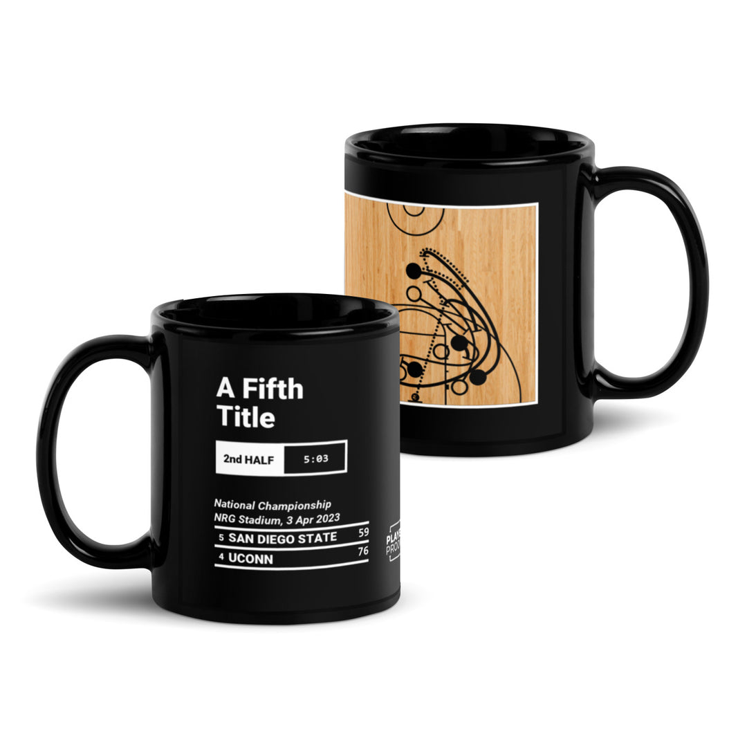 Greatest UCONN Basketball Plays Mug: A Fifth Title (2023)
