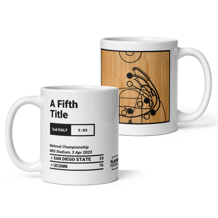 Greatest UCONN Basketball Plays Mug: A Fifth Title (2023)