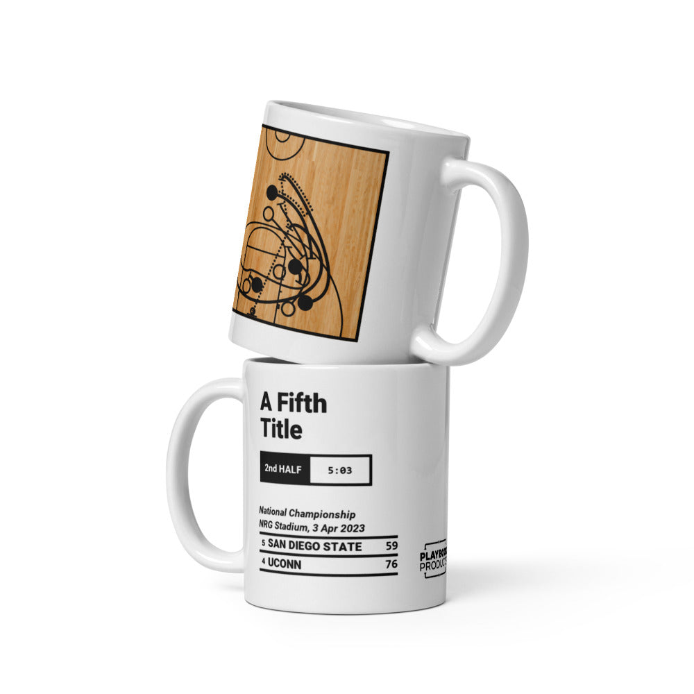 Greatest UCONN Basketball Plays Mug: A Fifth Title (2023)
