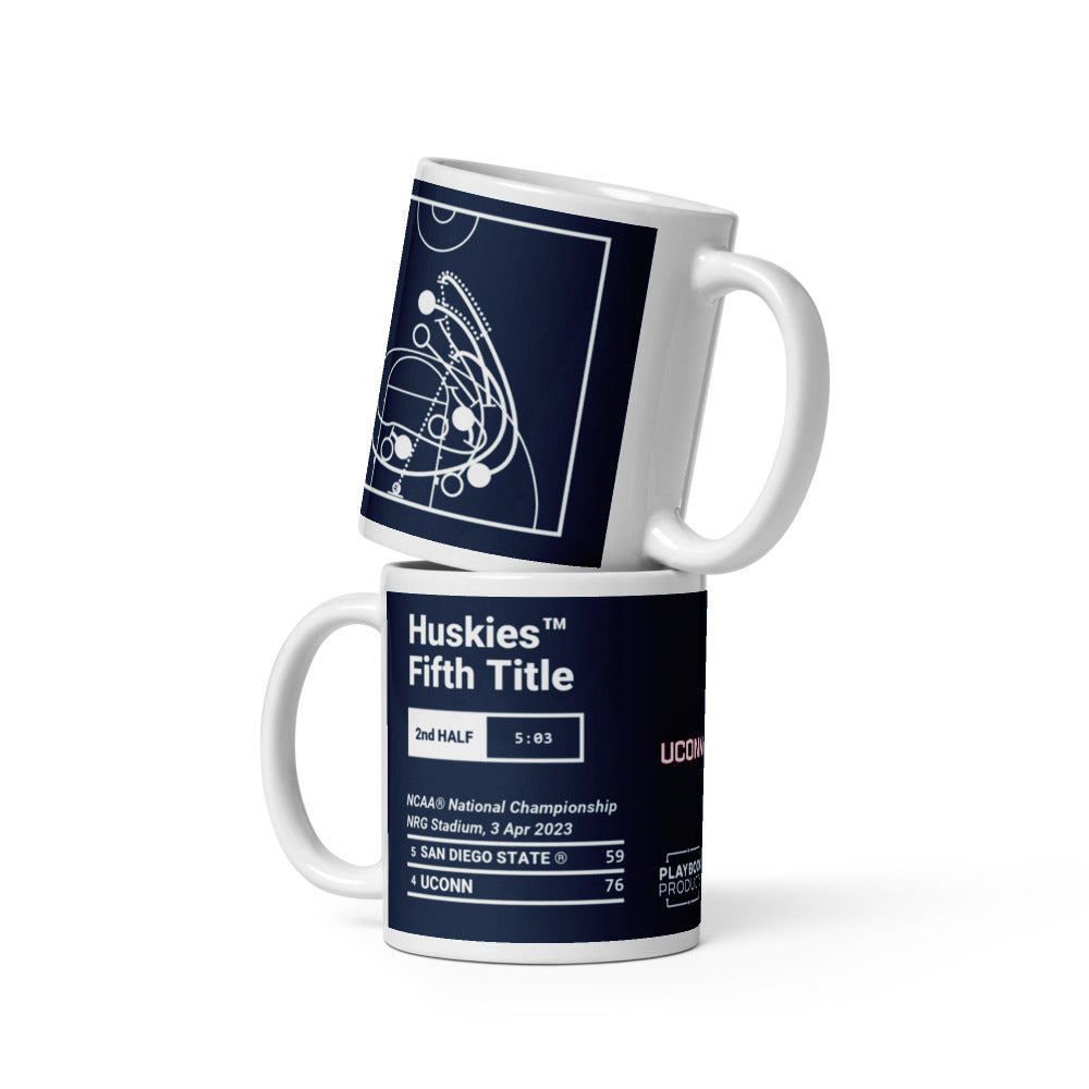 UCONN Basketball Greatest Plays Mug: Huskies™ Fifth Title (2023)