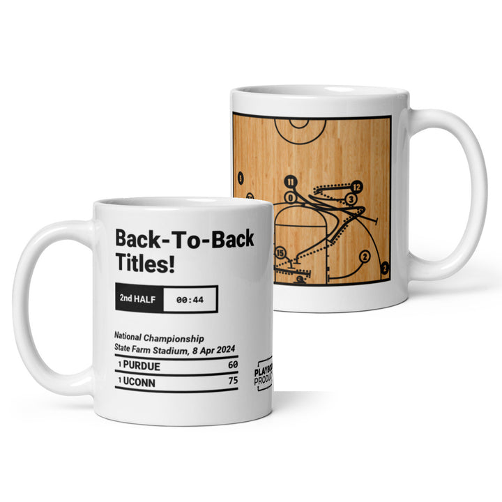 Greatest UCONN Basketball Plays Mug: Back-To-Back Titles! (2024)