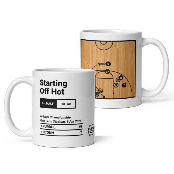 Greatest UCONN Basketball Plays Mug: Starting Off Hot (2024)
