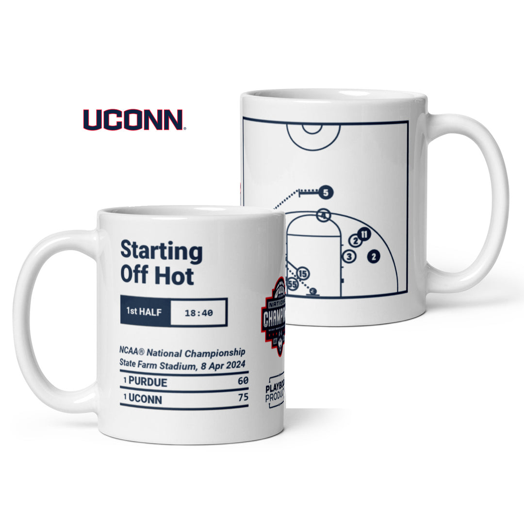 UCONN Basketball Greatest Plays Mug: Starting Off Hot (2024)