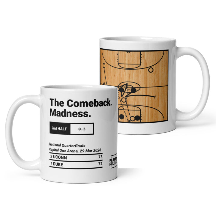 Greatest UCONN Basketball Plays Mug: The Comeback. Madness. (2026)
