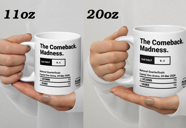 Greatest UCONN Basketball Plays Mug: The Comeback. Madness. (2026)