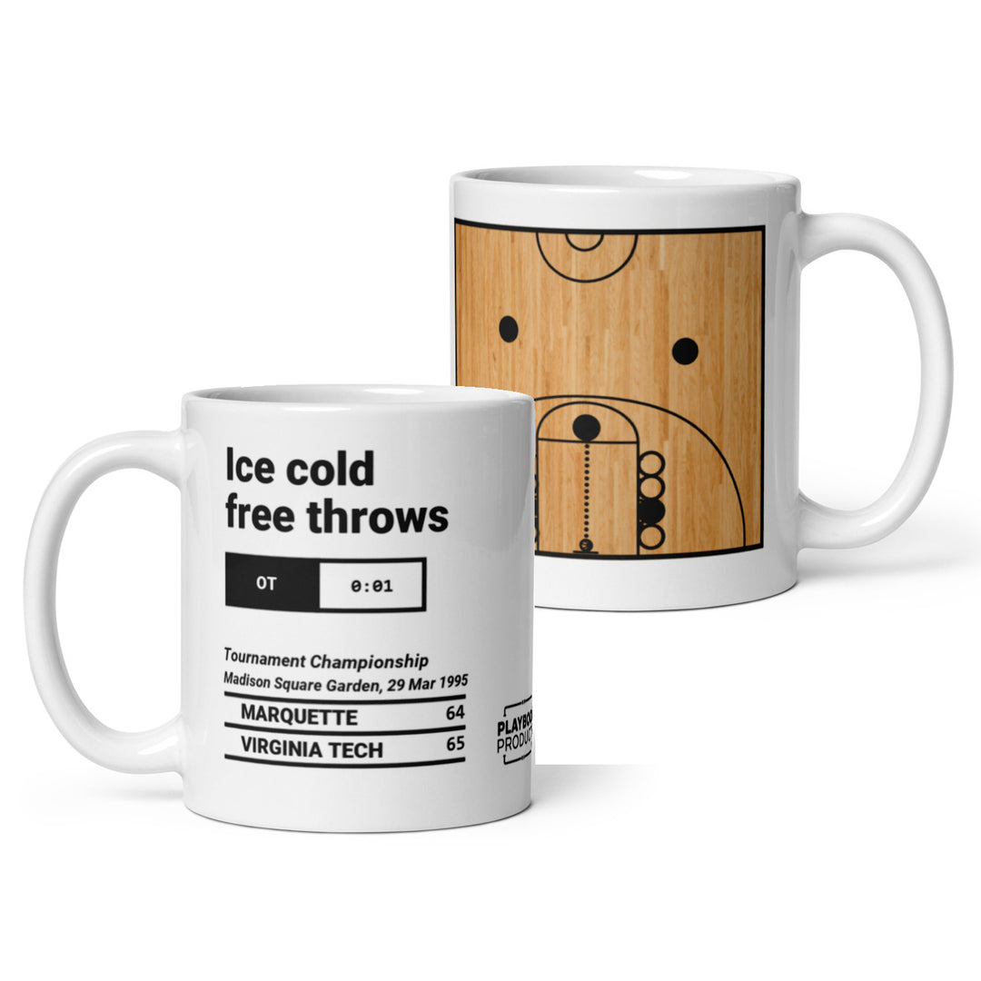 Greatest Virginia Tech Basketball Plays Mug: Ice cold free throws (1995)