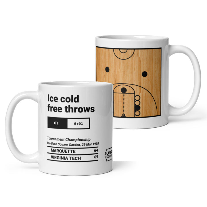 Greatest Virginia Tech Basketball Plays Mug: Ice cold free throws (1995)