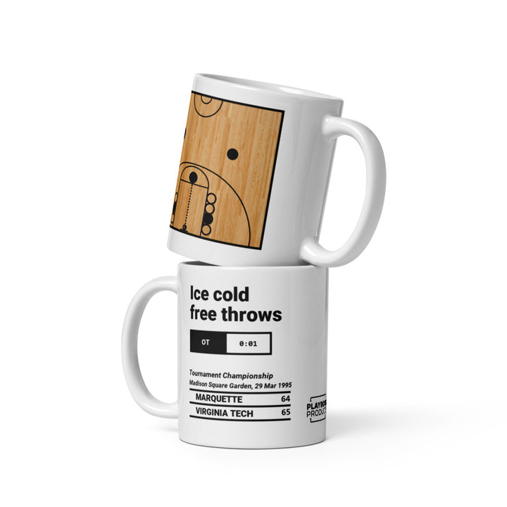 Greatest Virginia Tech Basketball Plays Mug: Ice cold free throws (1995)