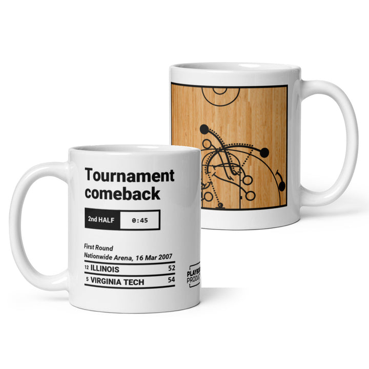 Greatest Virginia Tech Basketball Plays Mug: Tournament comeback (2007)