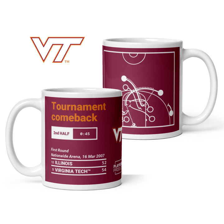 Virginia Tech Basketball Greatest Plays Mug: Tournament comeback (2007)