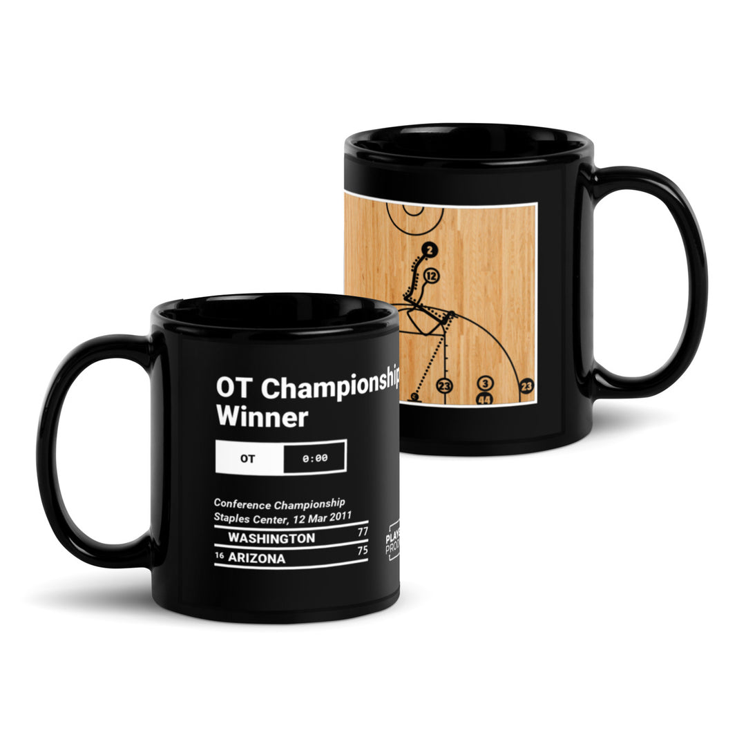 Greatest Washington Basketball Plays Mug: OT Championship Winner (2011)