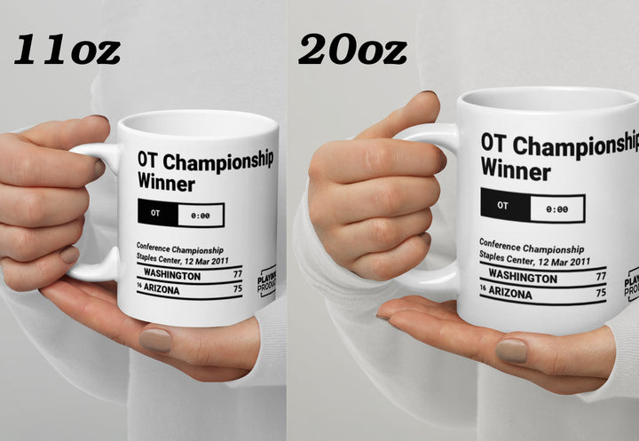 Greatest Washington Basketball Plays Mug: OT Championship Winner (2011)