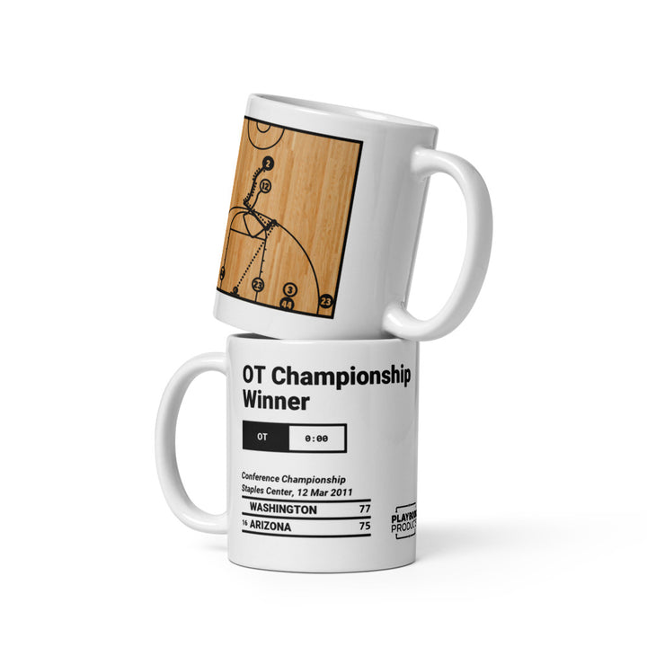 Greatest Washington Basketball Plays Mug: OT Championship Winner (2011)