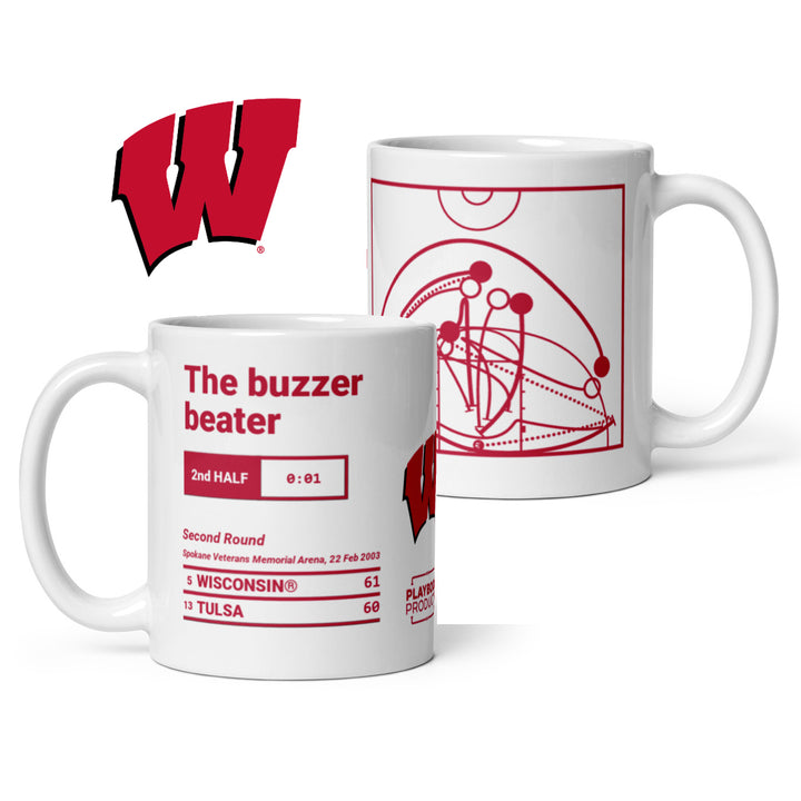Wisconsin Basketball Greatest Plays Mug: The buzzer beater (2003)